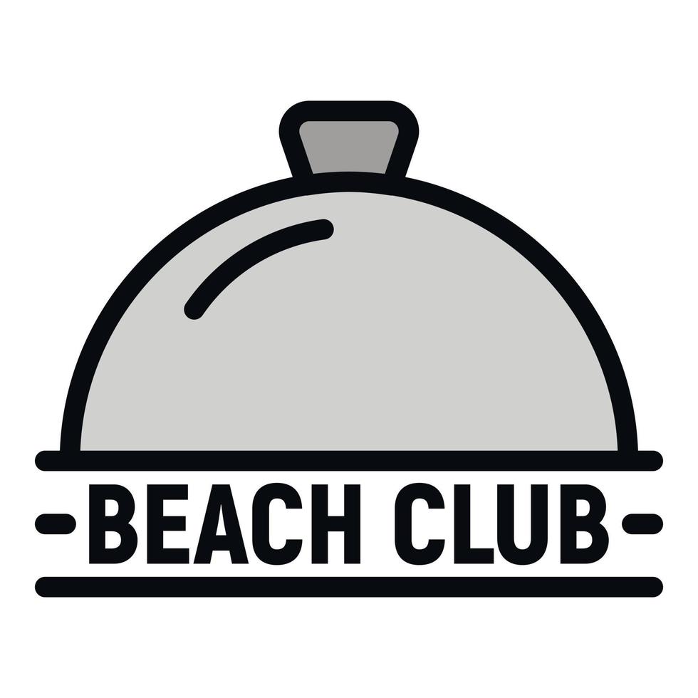 Beach club icon color outline vector