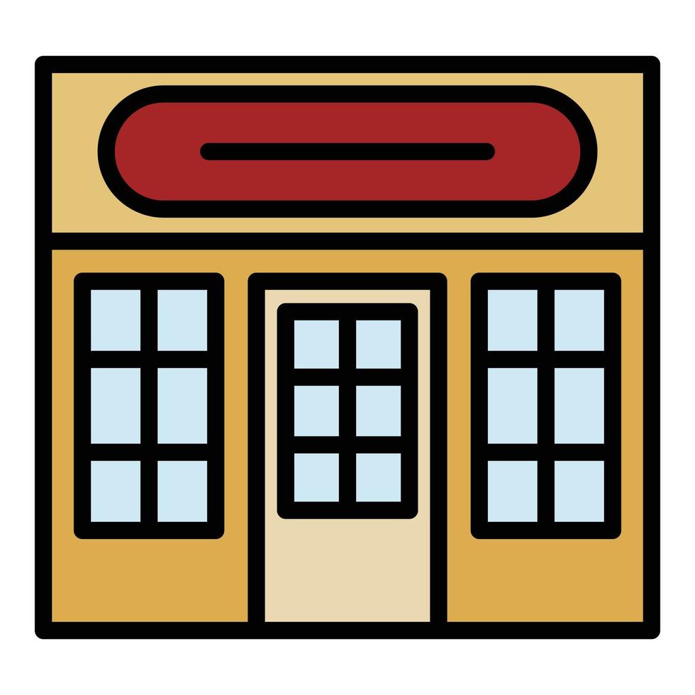Storefront icon color outline vector