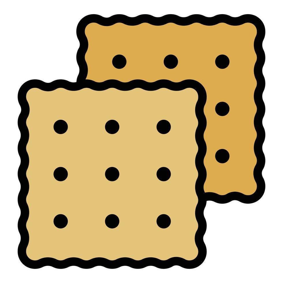 Cracker icon color outline vector