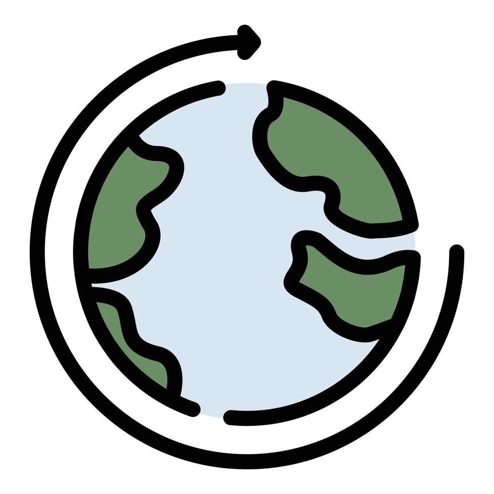 Global education icon color outline vector