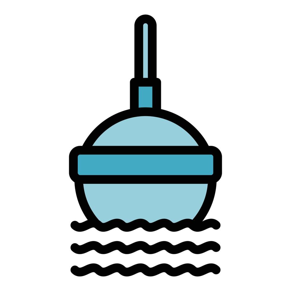 Fishing float lure icon color outline vector