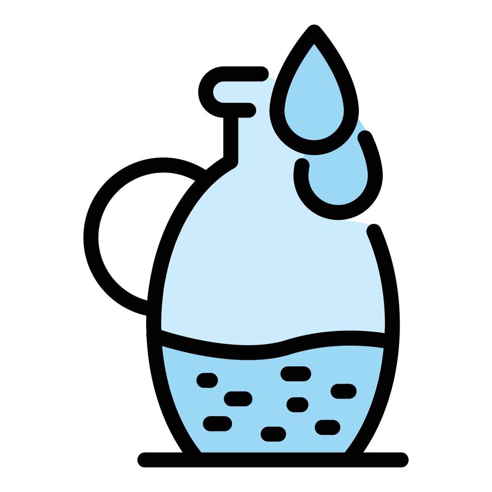 Pitcher with aroma oil icon color outline vector