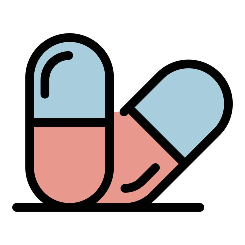 Antistress capsule icon color outline vector