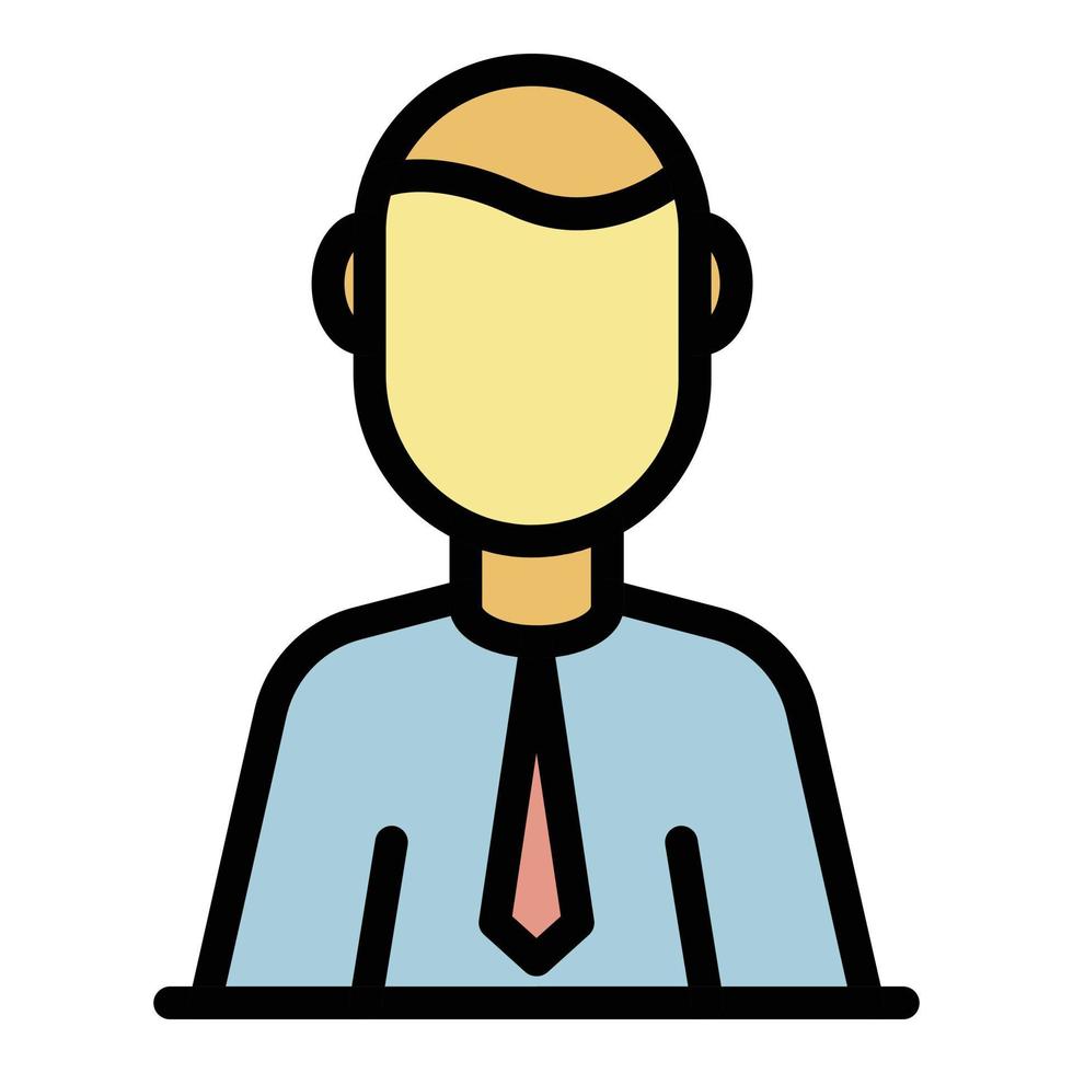 Administrator icon color outline vector