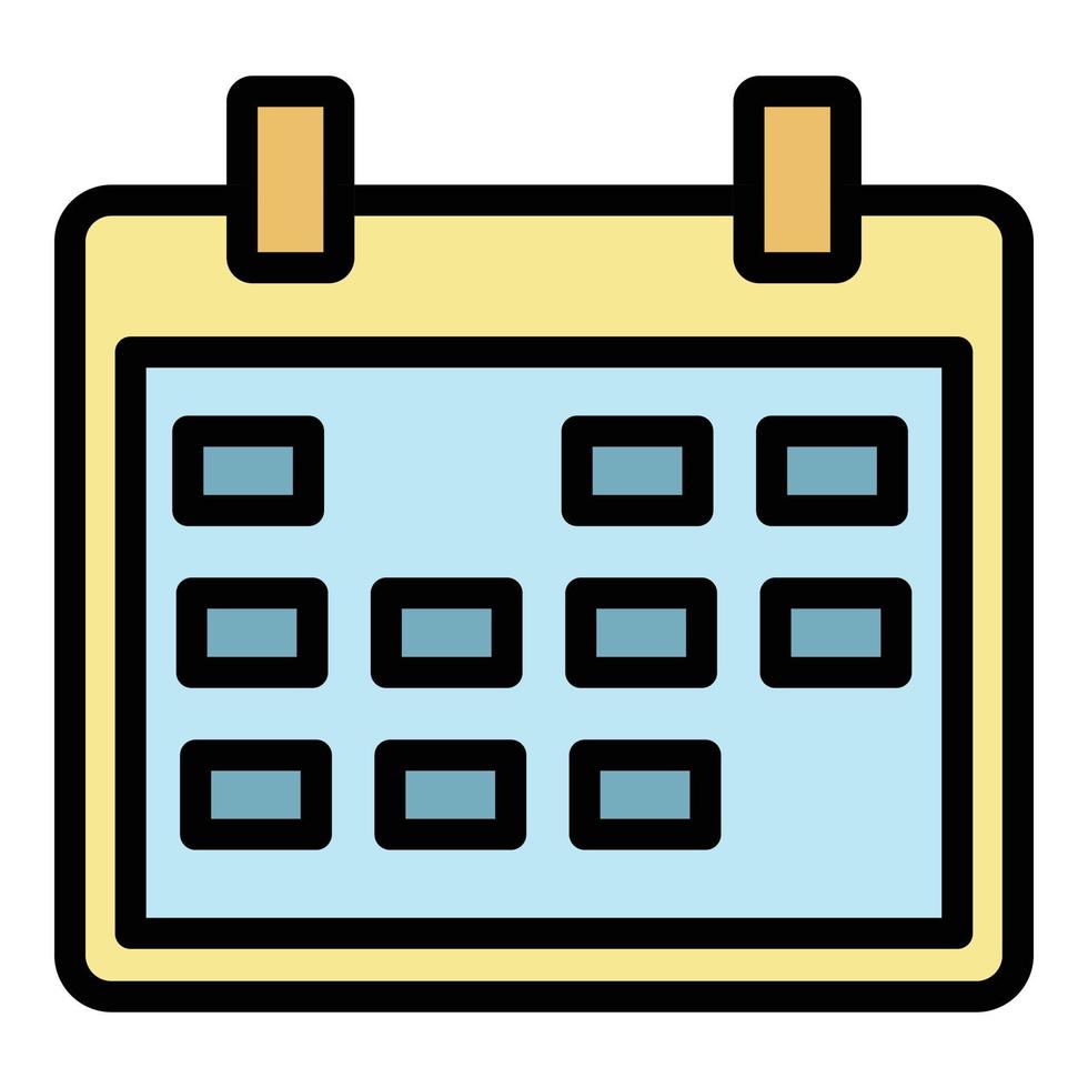 Science calendar icon color outline vector