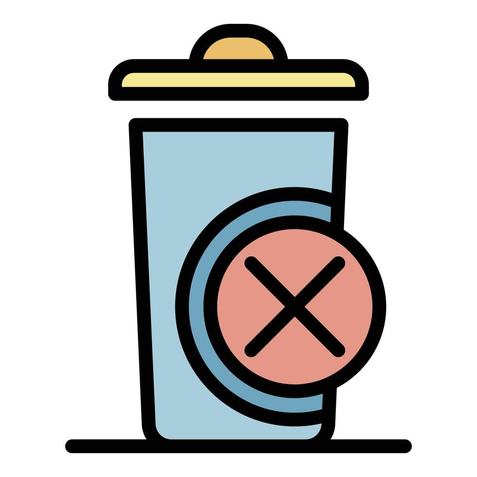 Unsorted garbage icon color outline vector