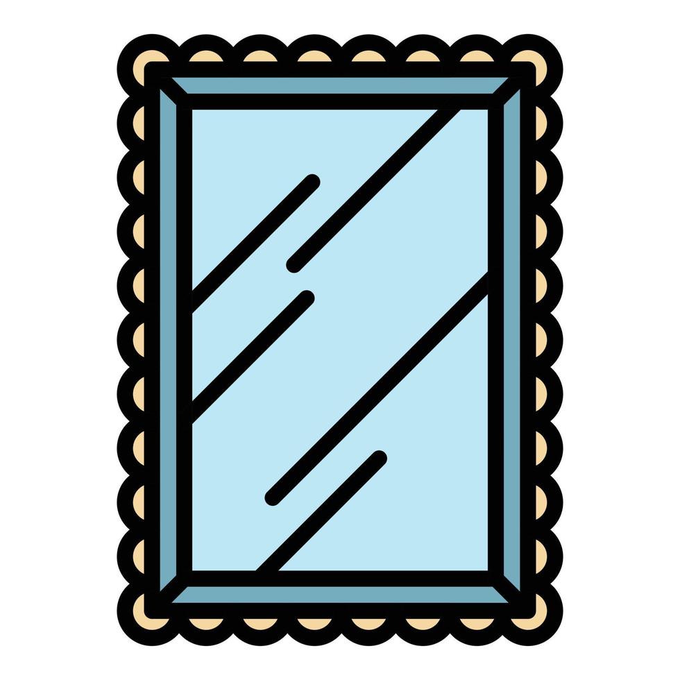 Room mirror icon color outline vector