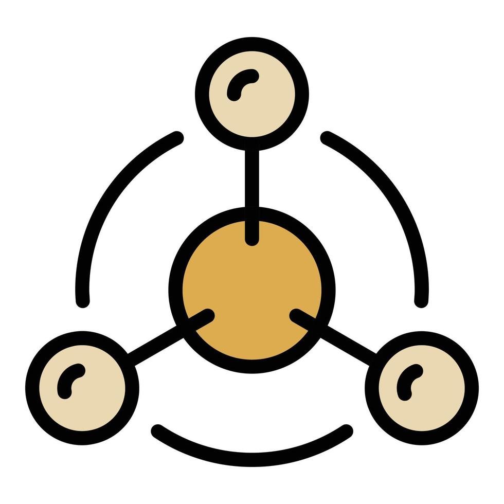 Ion model icon color outline vector