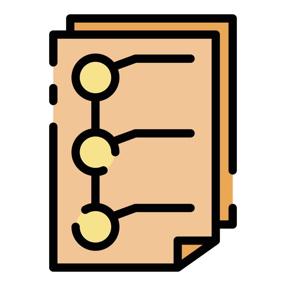 School questionnaire icon color outline vector