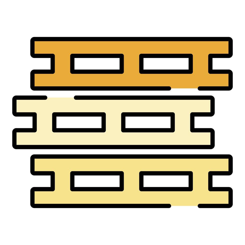 Pallet stack icon color outline vector