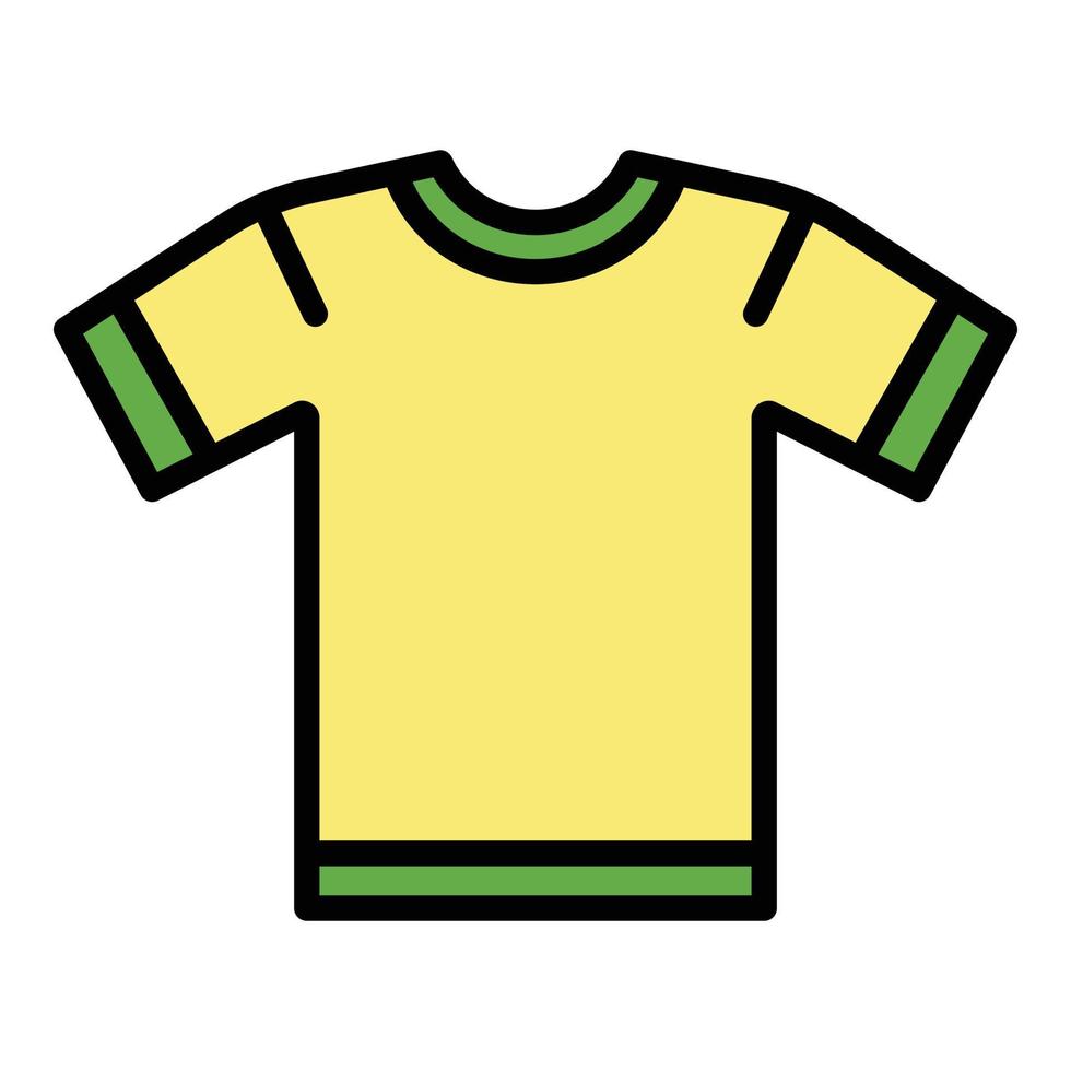 Soccer brazil shirt icon color outline vector