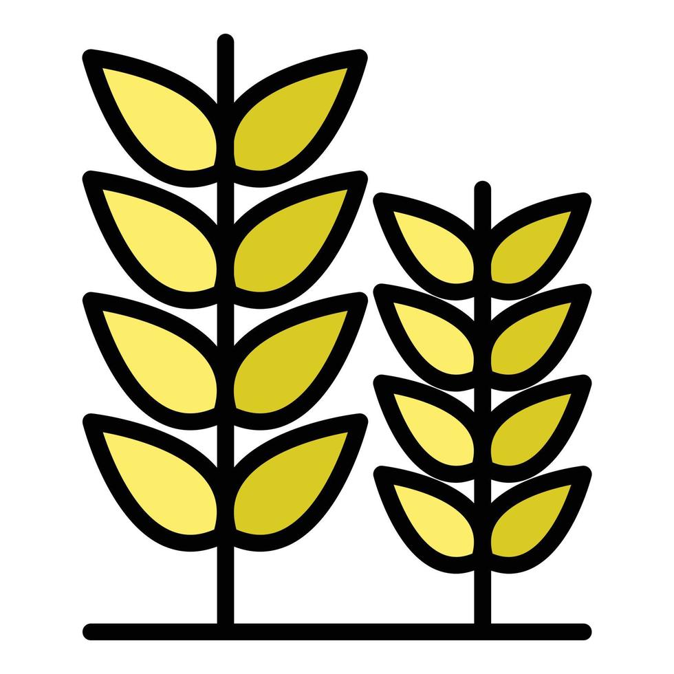 Farm plant field icon color outline vector