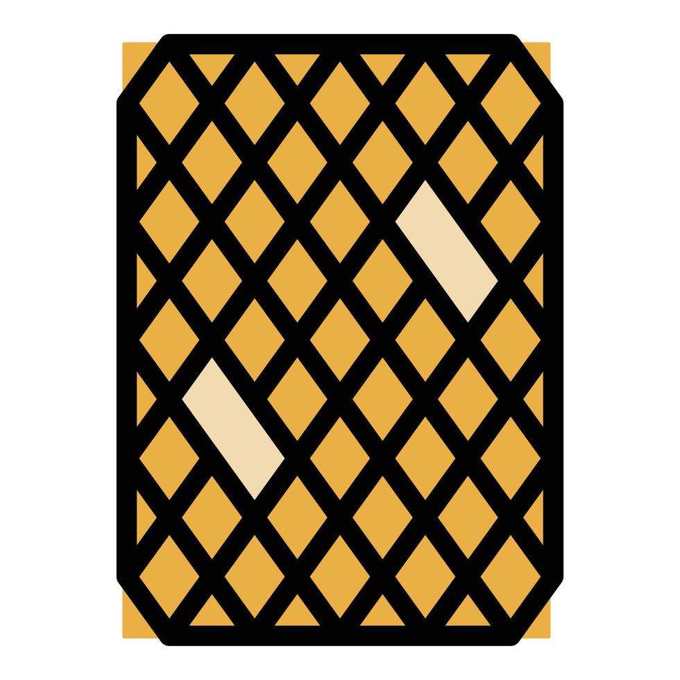 Rubber doormat icon color outline vector