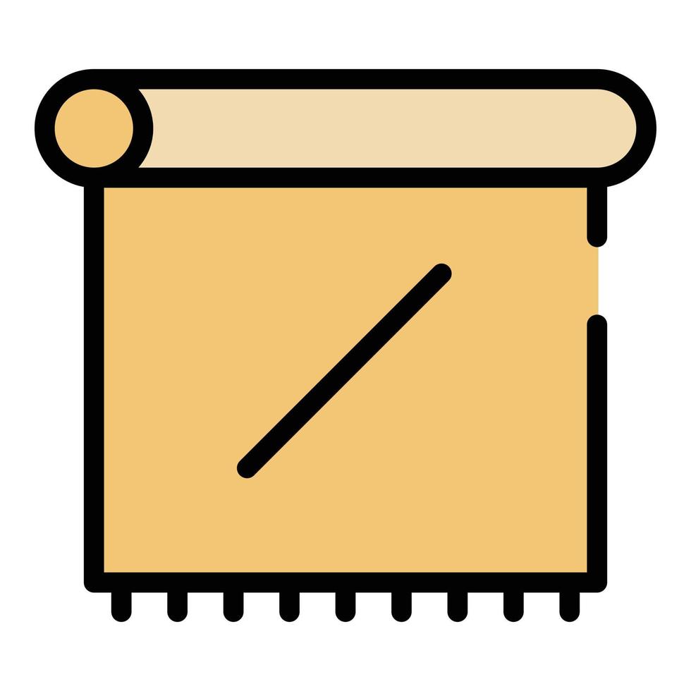 Paper towel icon color outline vector