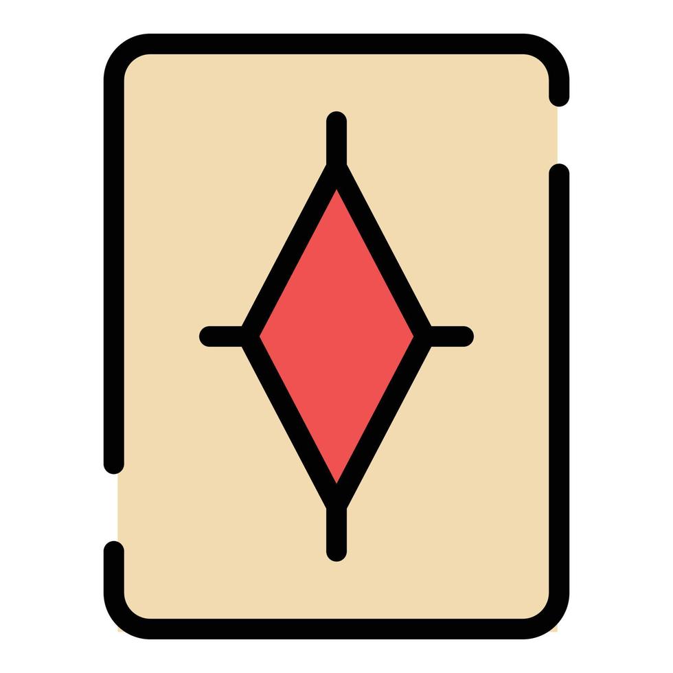Carpet with a rhombus icon color outline vector