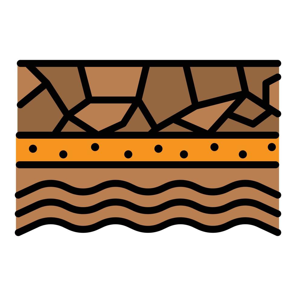 Underground water icon color outline vector