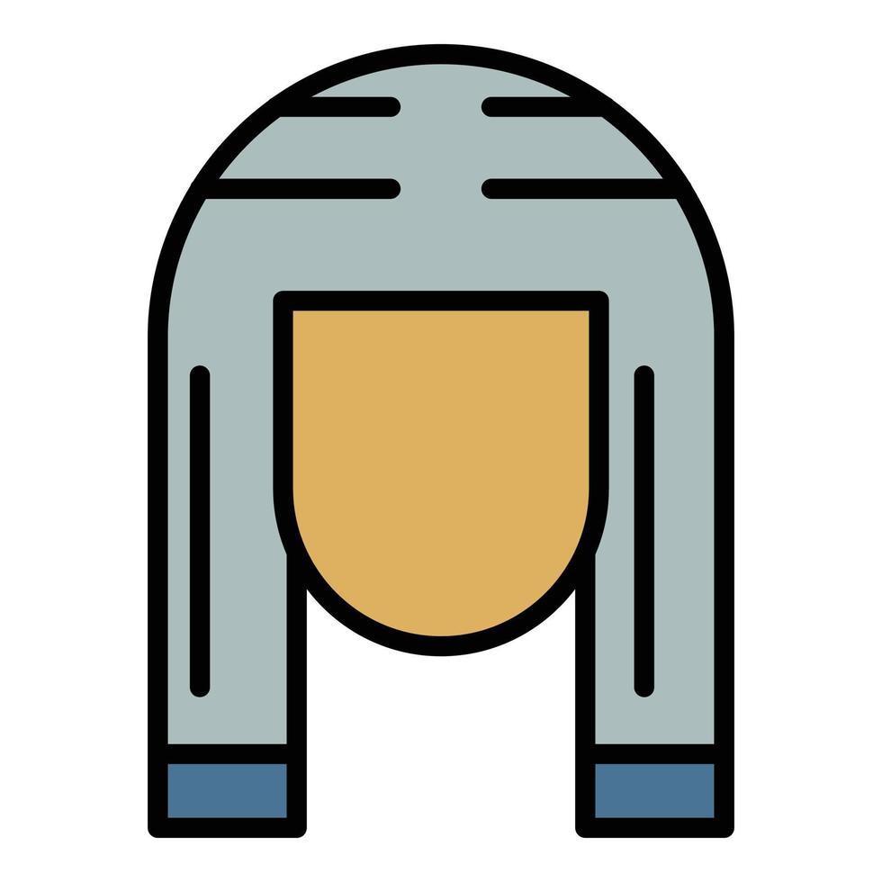 Pharaoh head icon color outline vector