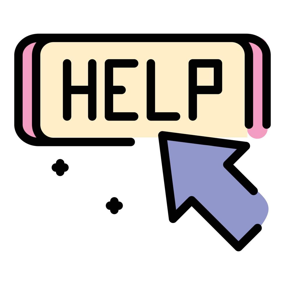 Help service center icon color outline vector