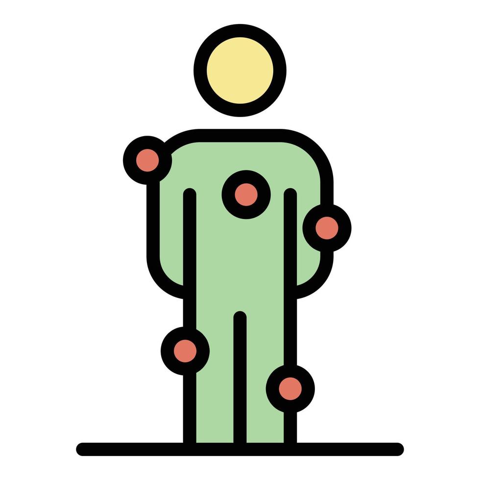 Doctor body analyzer icon color outline vector