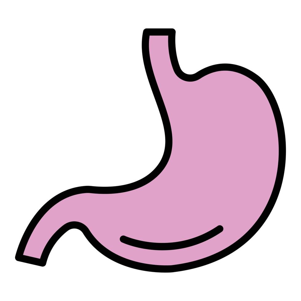 Stomach icon color outline vector