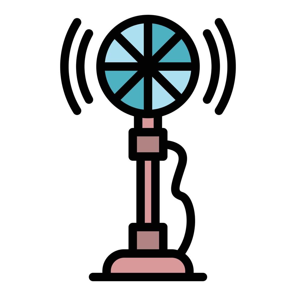 Floor fan icon color outline vector