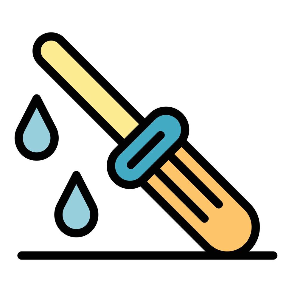 Pipette icon color outline vector
