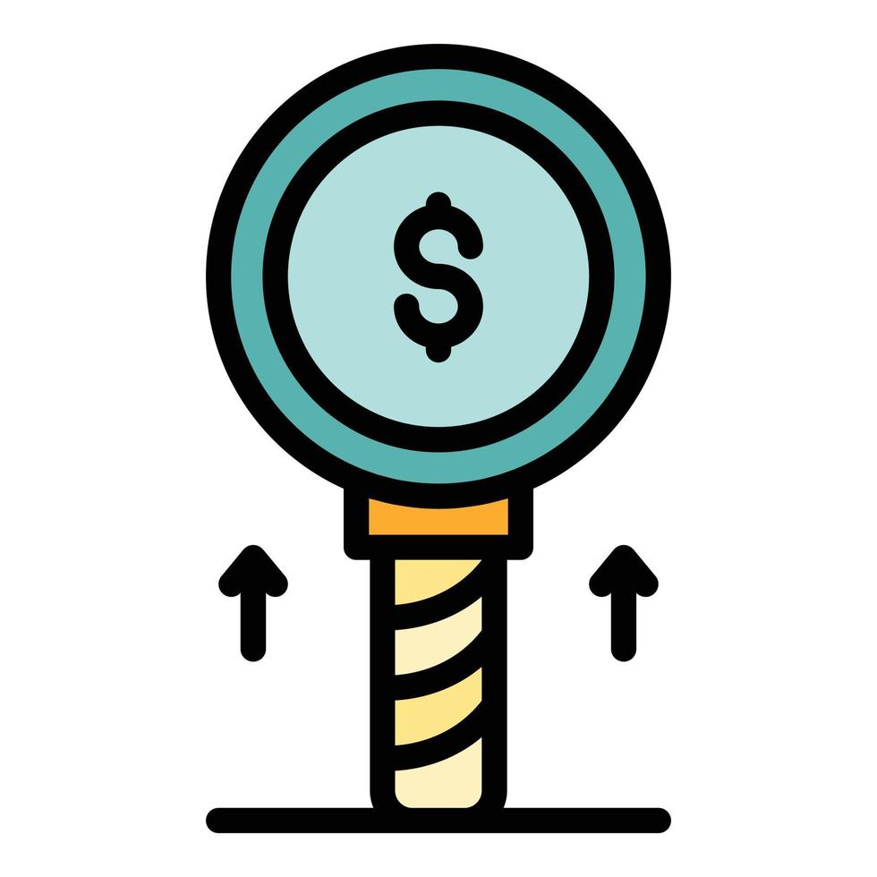 Money investor icon color outline vector