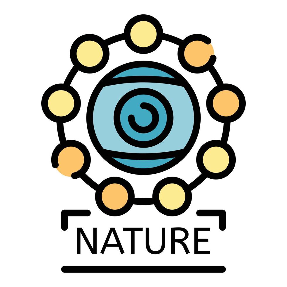 Alchemy nature icon color outline vector