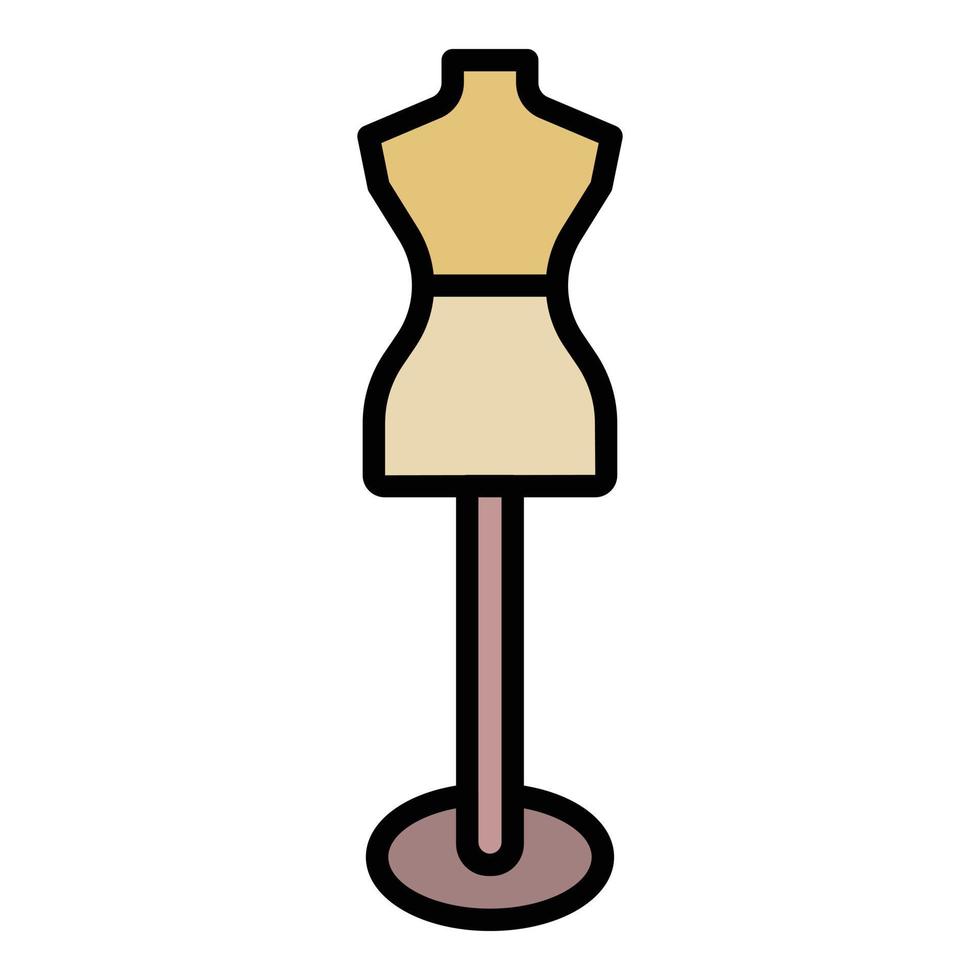 Mannequin stand icon color outline vector