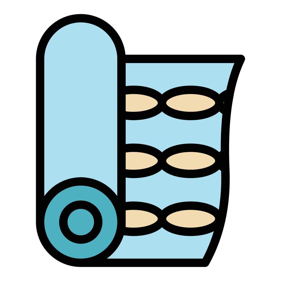 Wallpaper roll icon color outline vector