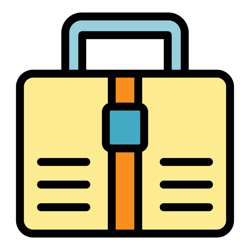 Career briefcase icon color outline vector