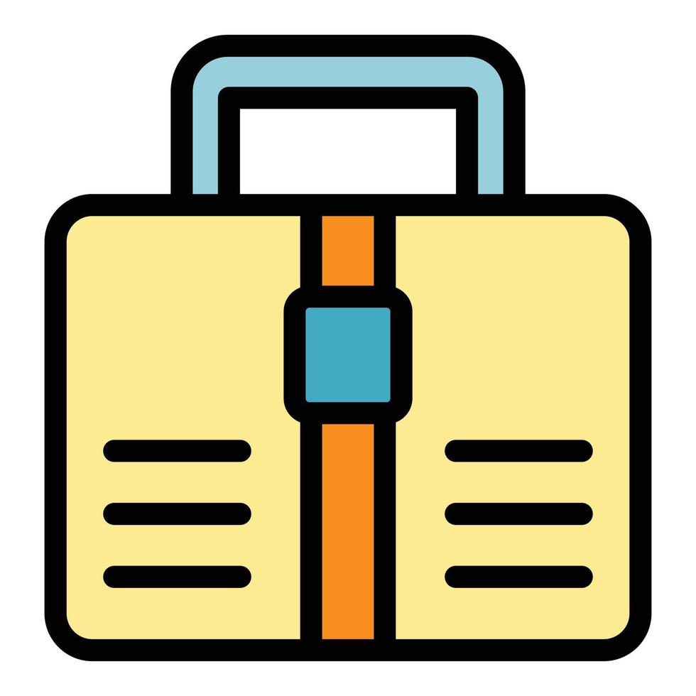 Career briefcase icon color outline vector