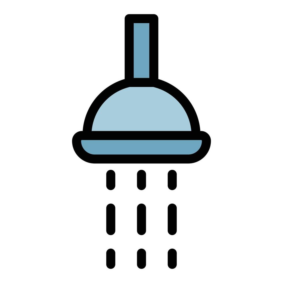 Bathroom drain icon color outline vector