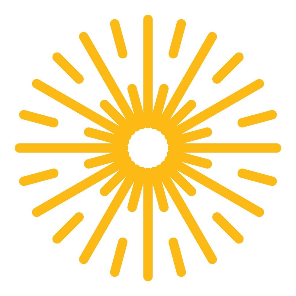Firework season icon color outline vector