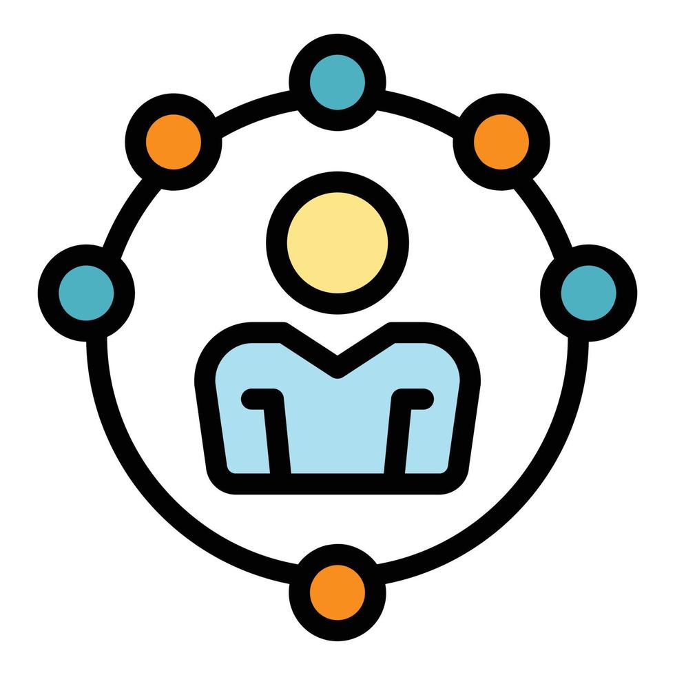 Event manager icon color outline vector