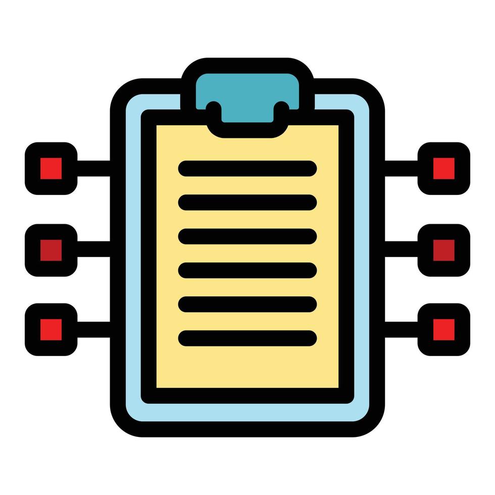 Event clipboard icon color outline vector