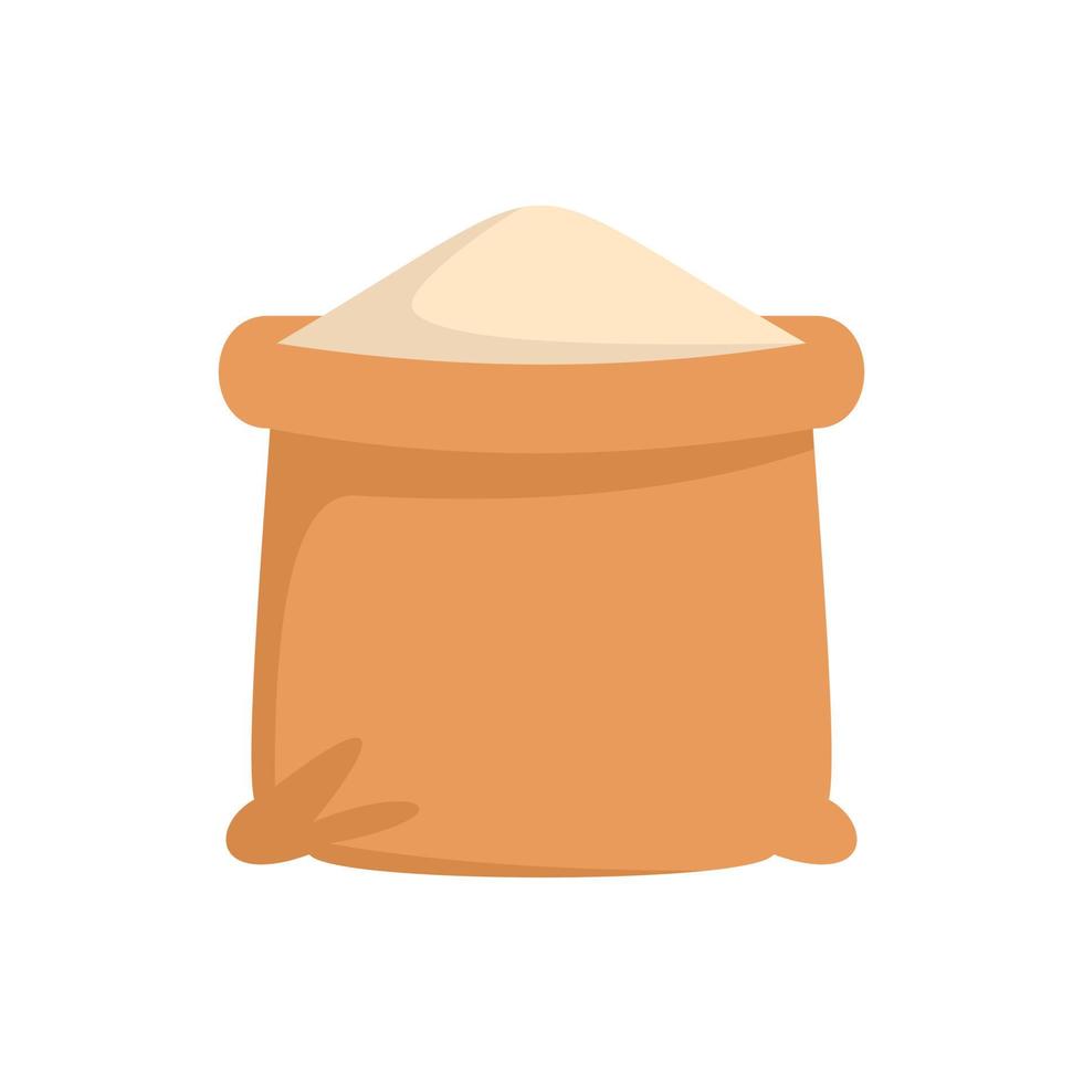 Flour sack icon flat isolated vector