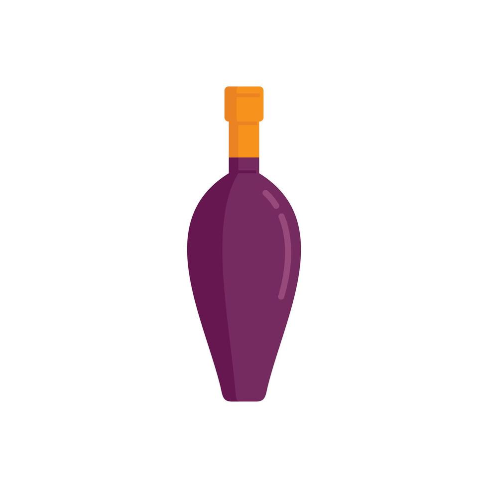 Farm wine bottle icon flat isolated vector