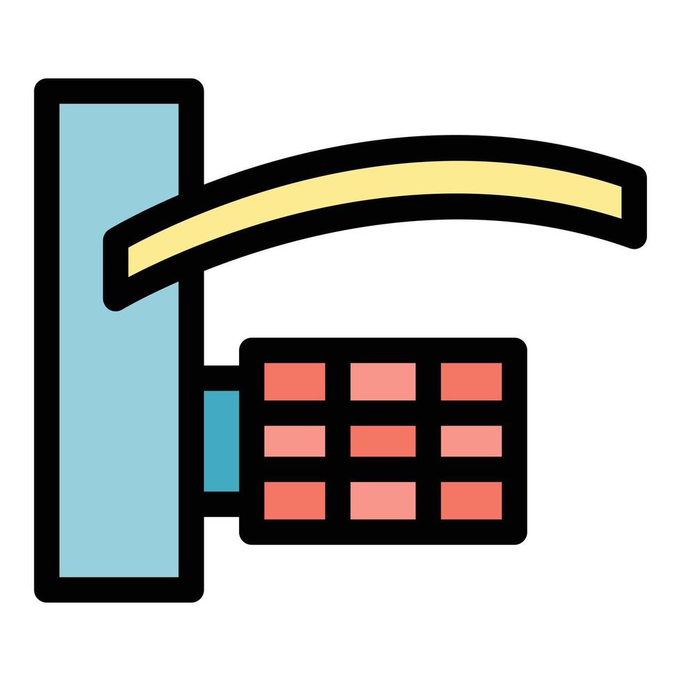 Iron door handle icon color outline vector