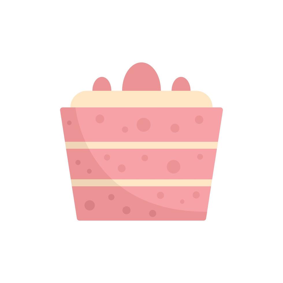 Fruit cake icon flat isolated vector