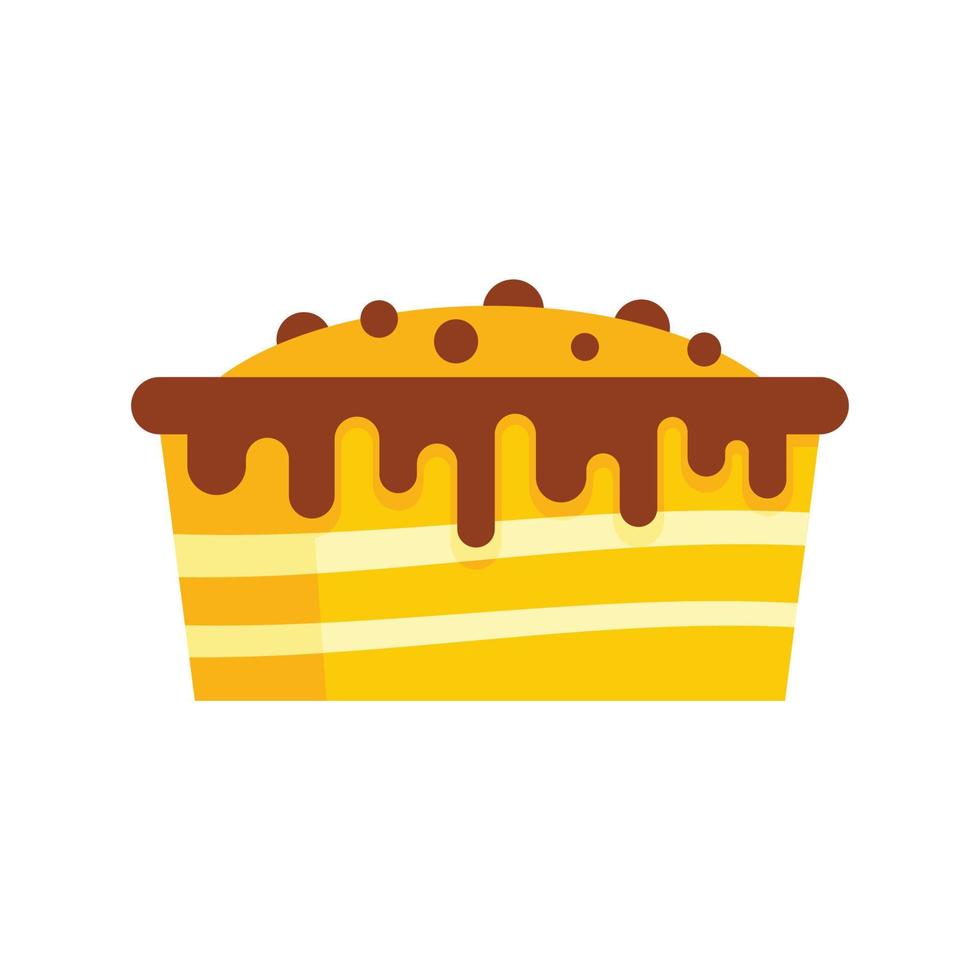 icono de pastel de chocolate dulce vector aislado plano