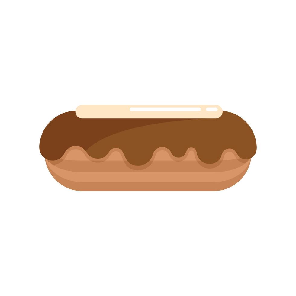 Eclair icon flat isolated vector