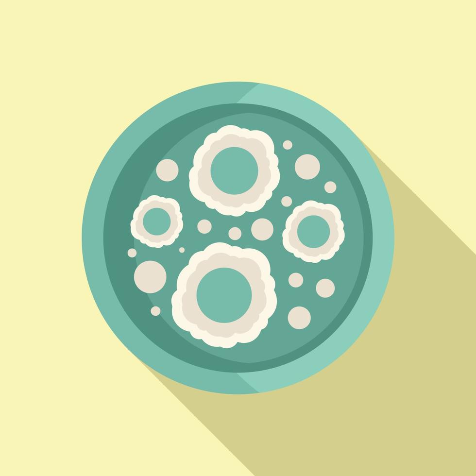 vector plano de icono de celda. placa de Petri