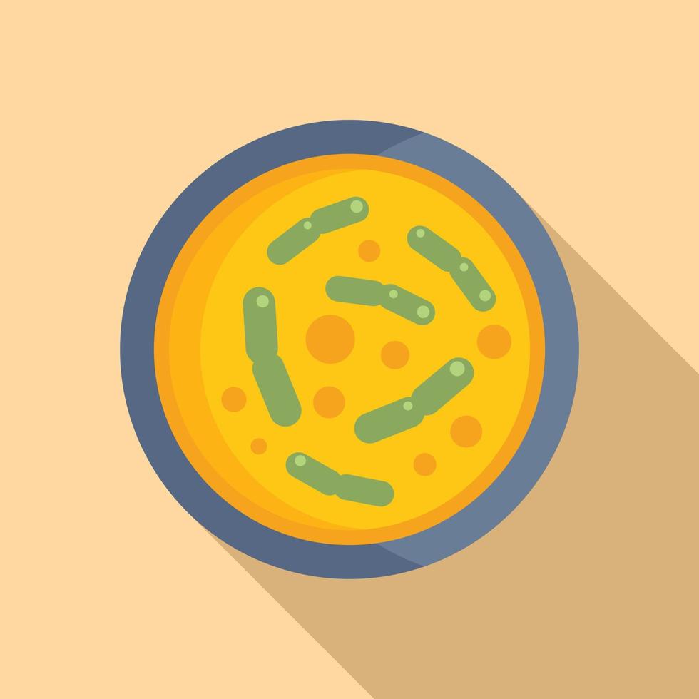 Medicine petri dish icon flat vector. Health cell vector