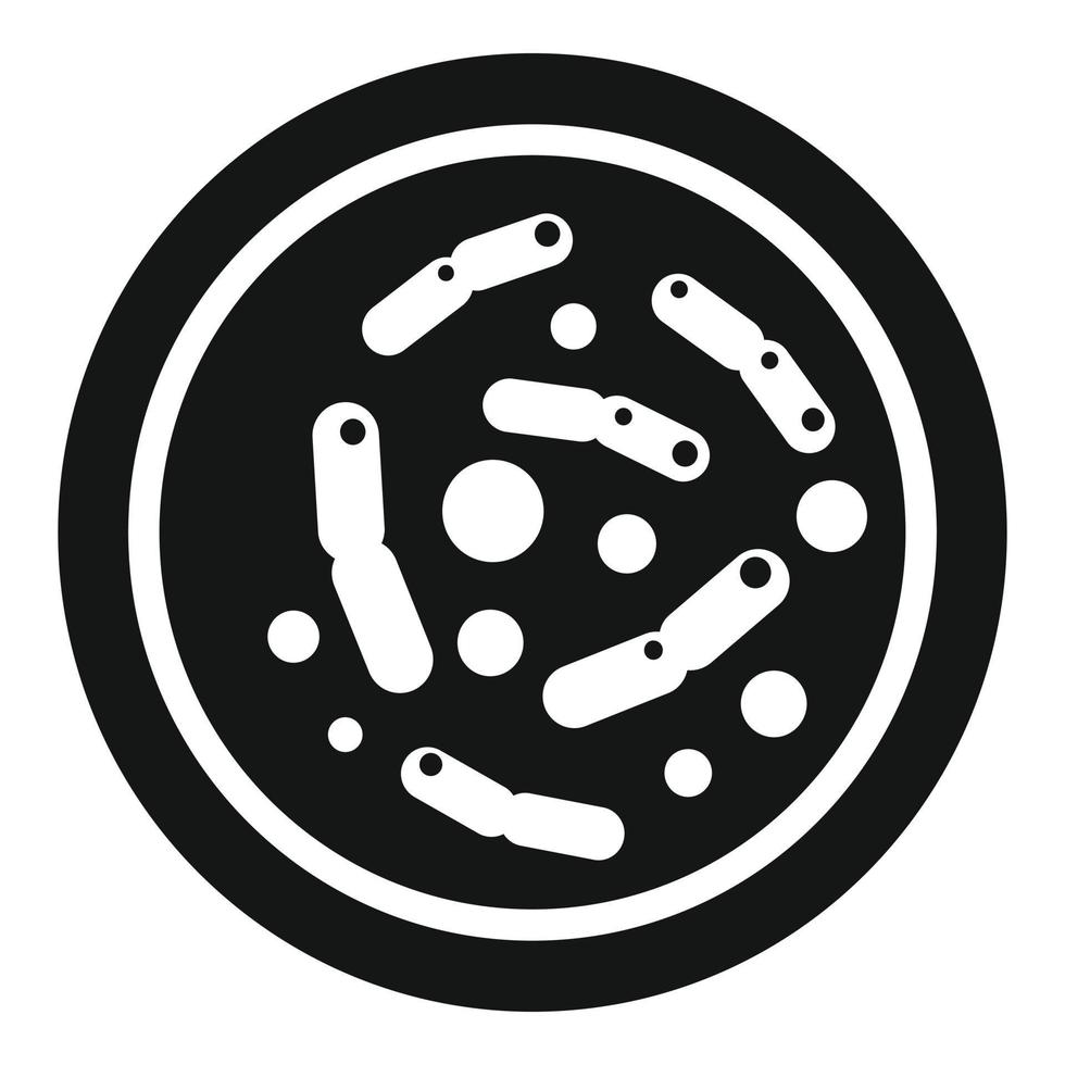 medicina bacterias icono vector simple. placa de Petri