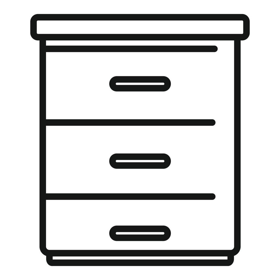 Drawer icon outline vector. Interior design vector