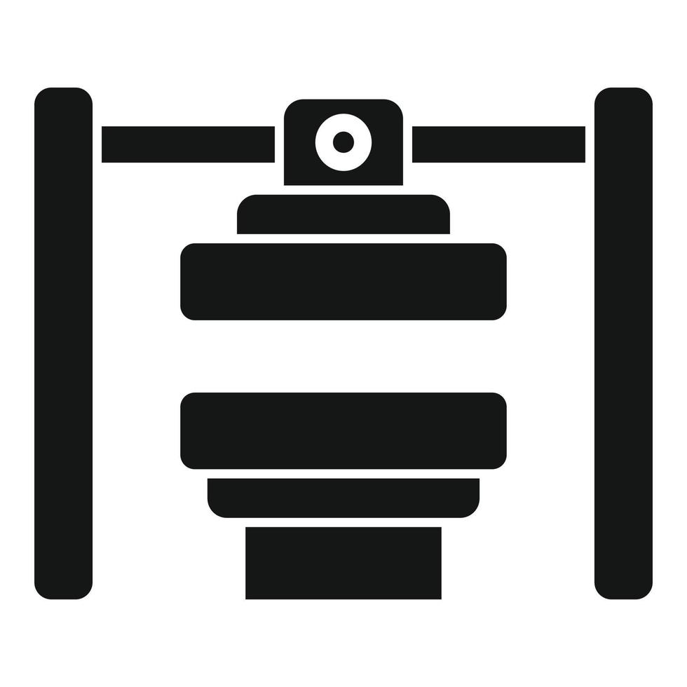 Machine equipment icon simple vector. Press factory vector