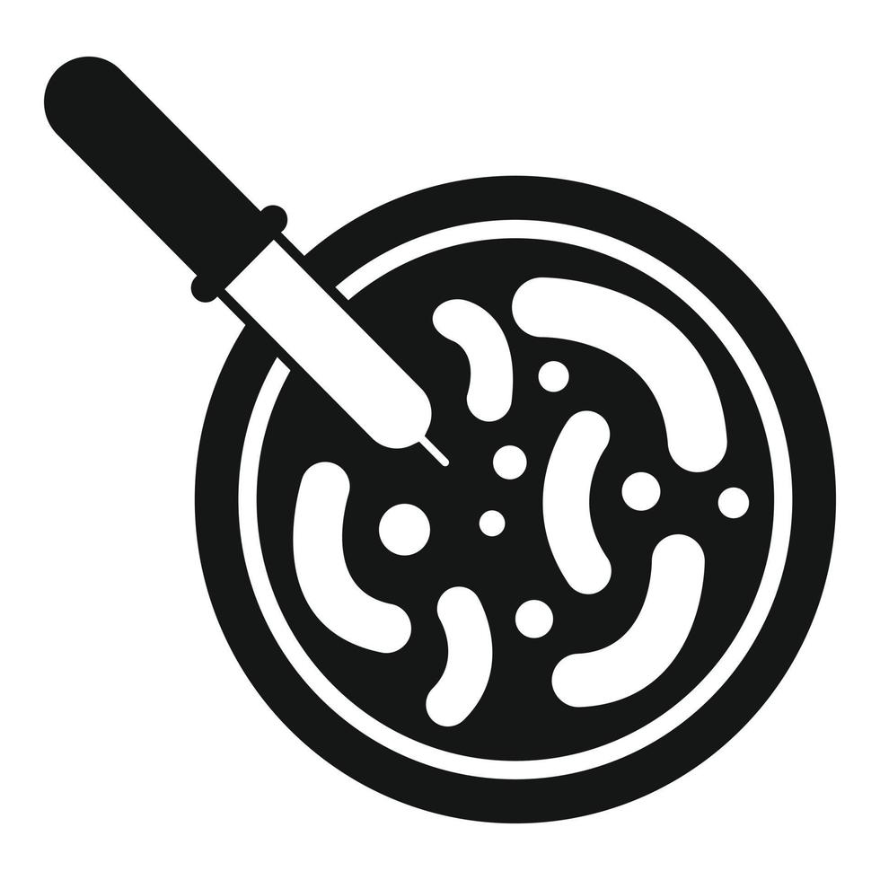 Experiment icon simple vector. Petri dish vector
