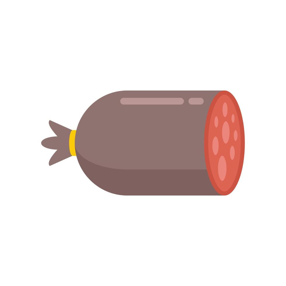 Ham sausage icon flat isolated vector