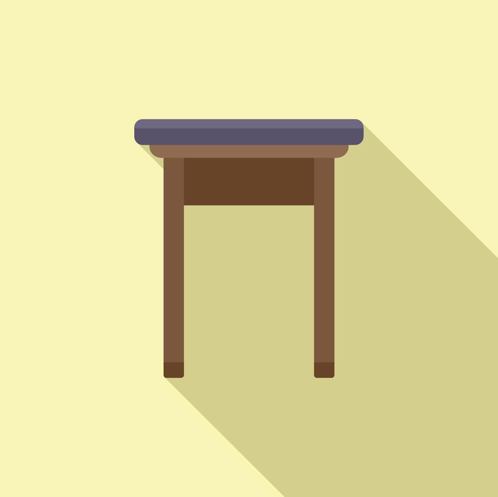 Backless chair icon flat vector. Room design vector